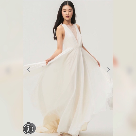 Jenny Yoo Fallon Wedding Gown Size 0 NWOT - Picture 3 of 10